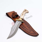 Handmade Deer Horn Handle Camping Knife (3)